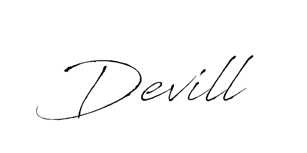 Create a beautiful signature design for name Devill. With this signature (Antro_Vectra) fonts, you can make a handwritten signature for free. Devill signature style 6 images and pictures png