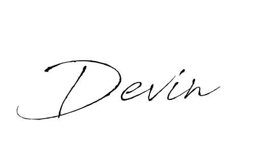 Create a beautiful signature design for name Devin. With this signature (Antro_Vectra) fonts, you can make a handwritten signature for free. Devin signature style 6 images and pictures png