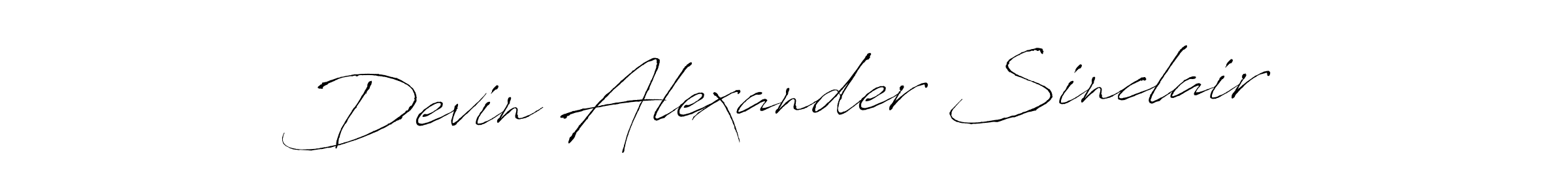 Make a beautiful signature design for name Devin Alexander Sinclair. With this signature (Antro_Vectra) style, you can create a handwritten signature for free. Devin Alexander Sinclair signature style 6 images and pictures png