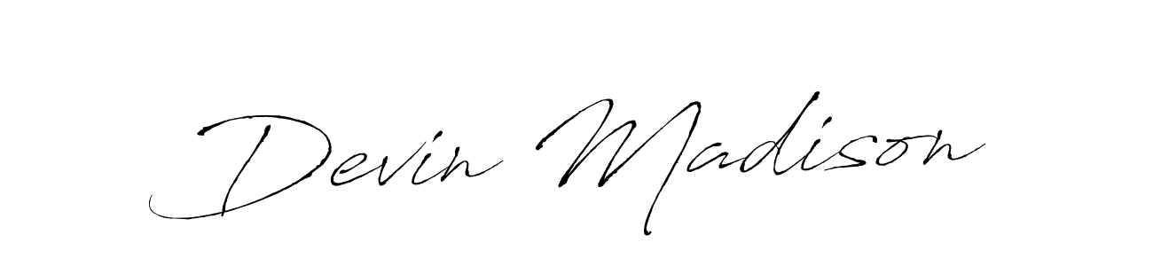 How to make Devin Madison name signature. Use Antro_Vectra style for creating short signs online. This is the latest handwritten sign. Devin Madison signature style 6 images and pictures png