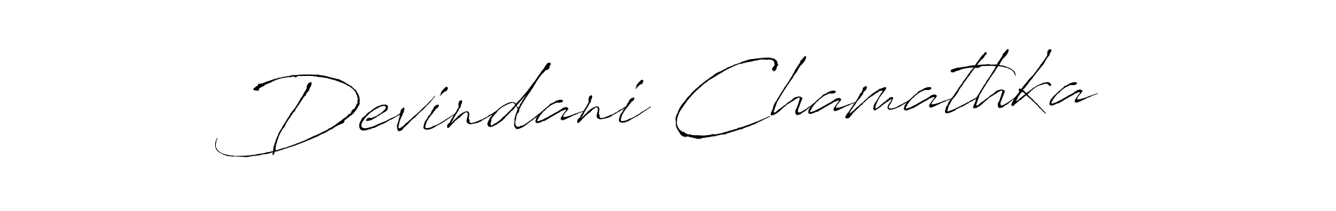 Devindani Chamathka stylish signature style. Best Handwritten Sign (Antro_Vectra) for my name. Handwritten Signature Collection Ideas for my name Devindani Chamathka. Devindani Chamathka signature style 6 images and pictures png