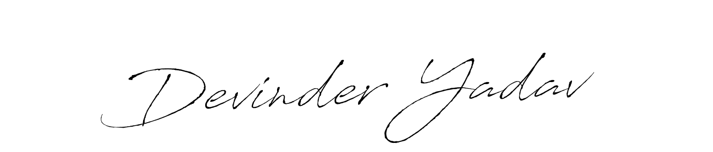 Devinder Yadav stylish signature style. Best Handwritten Sign (Antro_Vectra) for my name. Handwritten Signature Collection Ideas for my name Devinder Yadav. Devinder Yadav signature style 6 images and pictures png