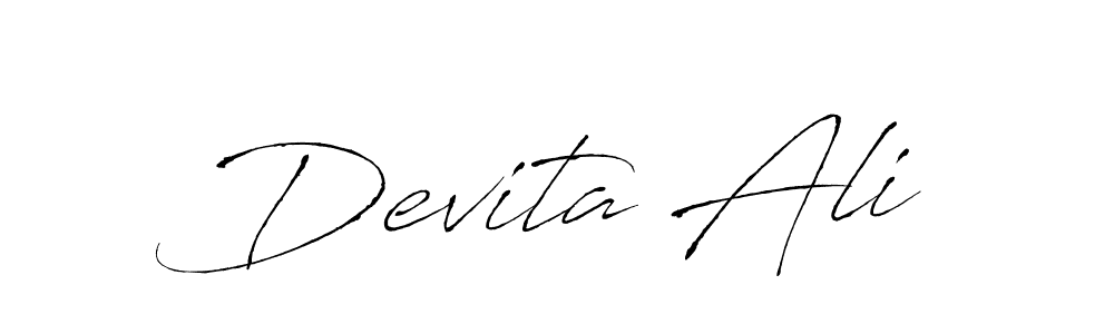 Use a signature maker to create a handwritten signature online. With this signature software, you can design (Antro_Vectra) your own signature for name Devita Ali. Devita Ali signature style 6 images and pictures png