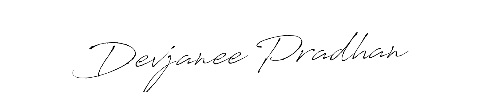 Devjanee Pradhan stylish signature style. Best Handwritten Sign (Antro_Vectra) for my name. Handwritten Signature Collection Ideas for my name Devjanee Pradhan. Devjanee Pradhan signature style 6 images and pictures png