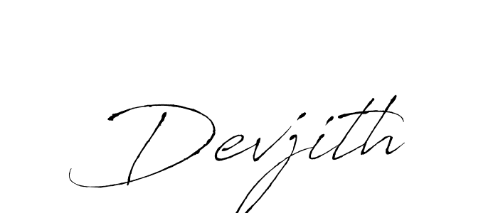 Design your own signature with our free online signature maker. With this signature software, you can create a handwritten (Antro_Vectra) signature for name Devjith. Devjith signature style 6 images and pictures png