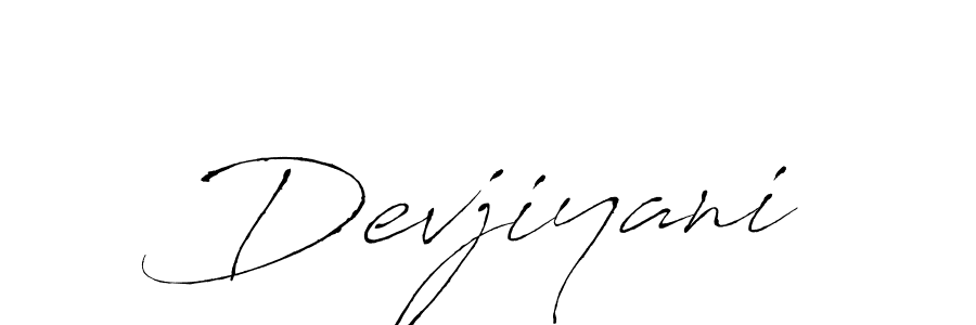 Create a beautiful signature design for name Devjiyani. With this signature (Antro_Vectra) fonts, you can make a handwritten signature for free. Devjiyani signature style 6 images and pictures png