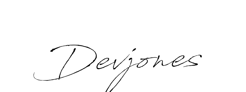 How to make Devjones signature? Antro_Vectra is a professional autograph style. Create handwritten signature for Devjones name. Devjones signature style 6 images and pictures png