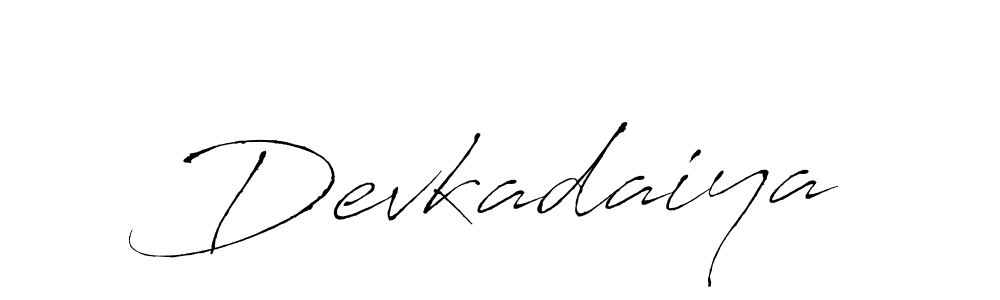 How to make Devkadaiya signature? Antro_Vectra is a professional autograph style. Create handwritten signature for Devkadaiya name. Devkadaiya signature style 6 images and pictures png