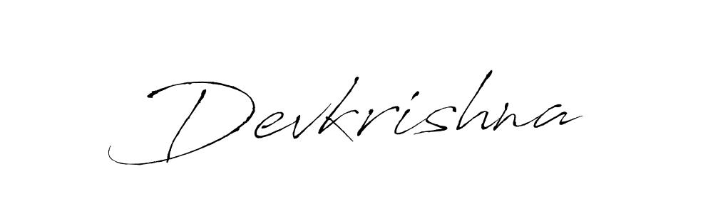Make a beautiful signature design for name Devkrishna. With this signature (Antro_Vectra) style, you can create a handwritten signature for free. Devkrishna signature style 6 images and pictures png