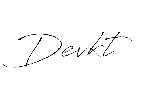 How to make Devkt signature? Antro_Vectra is a professional autograph style. Create handwritten signature for Devkt name. Devkt signature style 6 images and pictures png