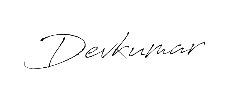 Make a beautiful signature design for name Devkumar. With this signature (Antro_Vectra) style, you can create a handwritten signature for free. Devkumar signature style 6 images and pictures png