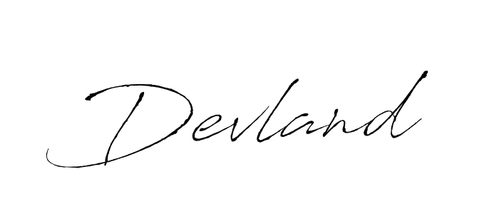 Make a beautiful signature design for name Devland. With this signature (Antro_Vectra) style, you can create a handwritten signature for free. Devland signature style 6 images and pictures png