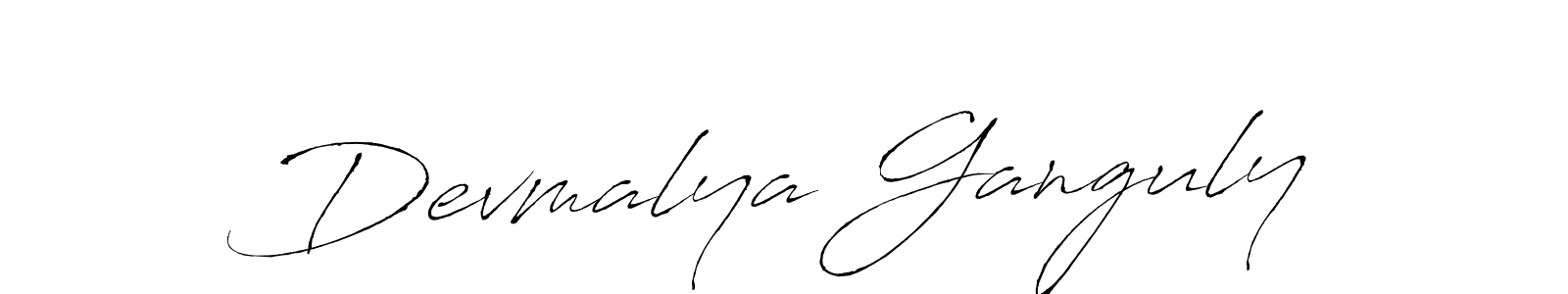 Antro_Vectra is a professional signature style that is perfect for those who want to add a touch of class to their signature. It is also a great choice for those who want to make their signature more unique. Get Devmalya Ganguly name to fancy signature for free. Devmalya Ganguly signature style 6 images and pictures png