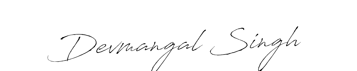 How to make Devmangal Singh name signature. Use Antro_Vectra style for creating short signs online. This is the latest handwritten sign. Devmangal Singh signature style 6 images and pictures png