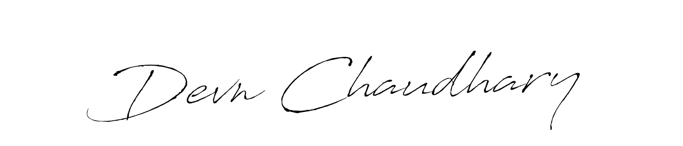 Create a beautiful signature design for name Devn Chaudhary. With this signature (Antro_Vectra) fonts, you can make a handwritten signature for free. Devn Chaudhary signature style 6 images and pictures png