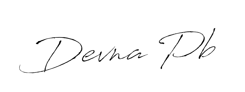 Create a beautiful signature design for name Devna Pb. With this signature (Antro_Vectra) fonts, you can make a handwritten signature for free. Devna Pb signature style 6 images and pictures png