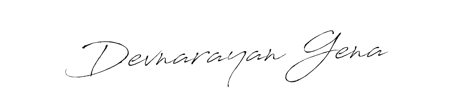 Antro_Vectra is a professional signature style that is perfect for those who want to add a touch of class to their signature. It is also a great choice for those who want to make their signature more unique. Get Devnarayan Gena name to fancy signature for free. Devnarayan Gena signature style 6 images and pictures png