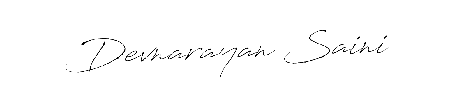 How to make Devnarayan Saini name signature. Use Antro_Vectra style for creating short signs online. This is the latest handwritten sign. Devnarayan Saini signature style 6 images and pictures png