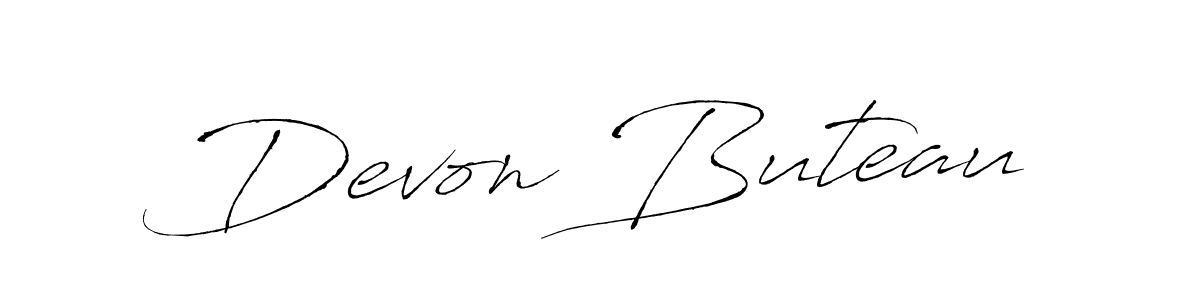 Design your own signature with our free online signature maker. With this signature software, you can create a handwritten (Antro_Vectra) signature for name Devon Buteau. Devon Buteau signature style 6 images and pictures png