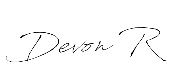 Design your own signature with our free online signature maker. With this signature software, you can create a handwritten (Antro_Vectra) signature for name Devon R. Devon R signature style 6 images and pictures png