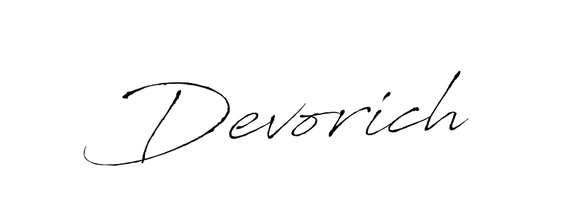 Devorich stylish signature style. Best Handwritten Sign (Antro_Vectra) for my name. Handwritten Signature Collection Ideas for my name Devorich. Devorich signature style 6 images and pictures png