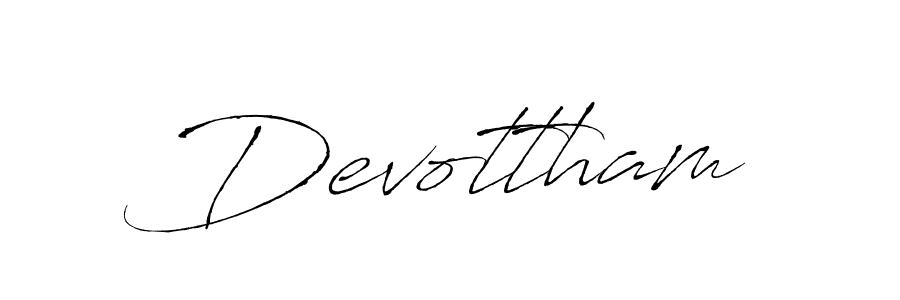 How to make Devottham signature? Antro_Vectra is a professional autograph style. Create handwritten signature for Devottham name. Devottham signature style 6 images and pictures png