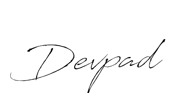 How to make Devpad signature? Antro_Vectra is a professional autograph style. Create handwritten signature for Devpad name. Devpad signature style 6 images and pictures png