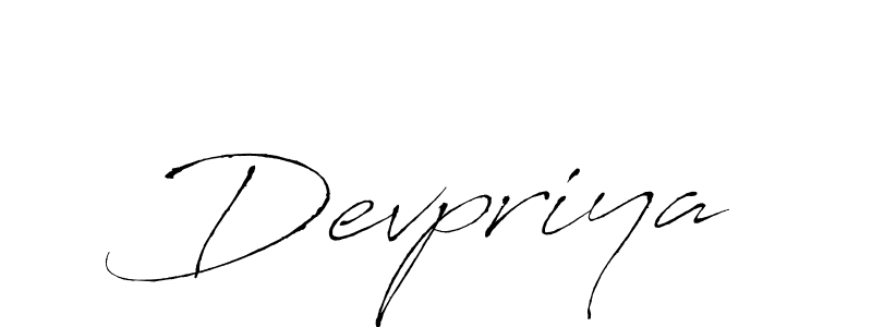 How to make Devpriya name signature. Use Antro_Vectra style for creating short signs online. This is the latest handwritten sign. Devpriya signature style 6 images and pictures png