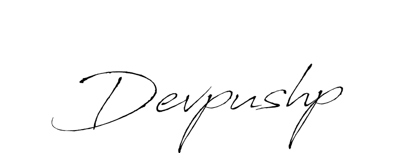 Design your own signature with our free online signature maker. With this signature software, you can create a handwritten (Antro_Vectra) signature for name Devpushp. Devpushp signature style 6 images and pictures png