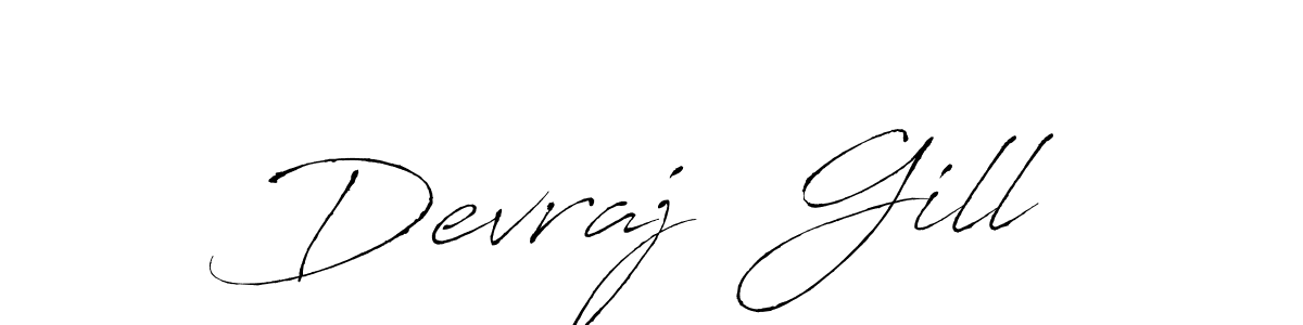 How to make Devraj  Gill name signature. Use Antro_Vectra style for creating short signs online. This is the latest handwritten sign. Devraj  Gill signature style 6 images and pictures png