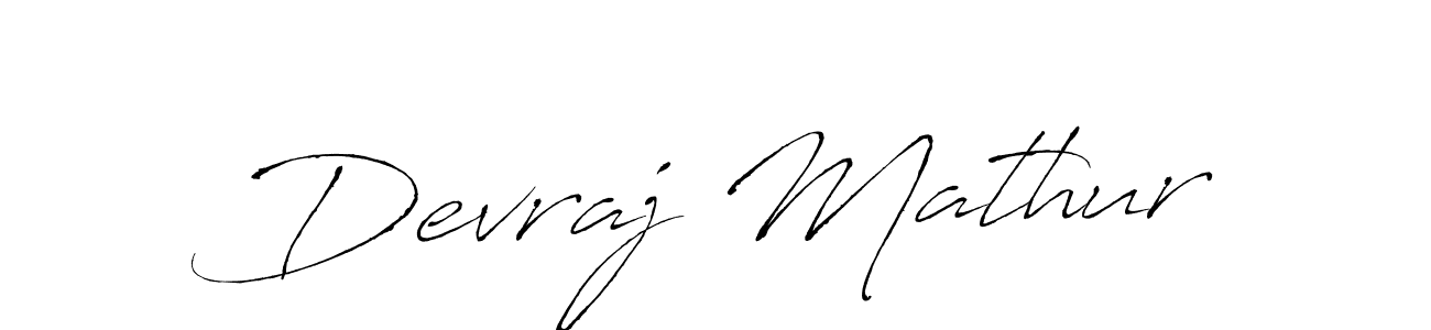 Create a beautiful signature design for name Devraj Mathur. With this signature (Antro_Vectra) fonts, you can make a handwritten signature for free. Devraj Mathur signature style 6 images and pictures png