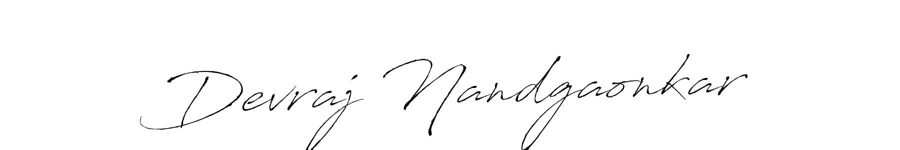 The best way (Antro_Vectra) to make a short signature is to pick only two or three words in your name. The name Devraj Nandgaonkar include a total of six letters. For converting this name. Devraj Nandgaonkar signature style 6 images and pictures png