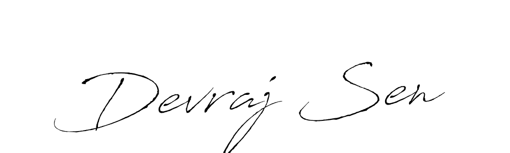 How to make Devraj Sen name signature. Use Antro_Vectra style for creating short signs online. This is the latest handwritten sign. Devraj Sen signature style 6 images and pictures png