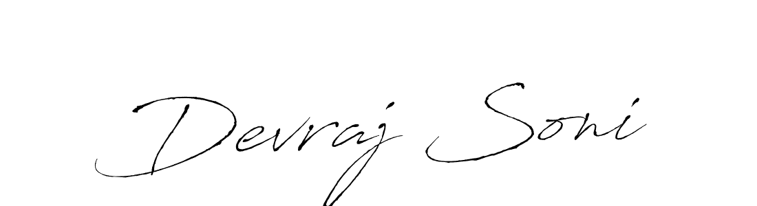Use a signature maker to create a handwritten signature online. With this signature software, you can design (Antro_Vectra) your own signature for name Devraj Soni. Devraj Soni signature style 6 images and pictures png