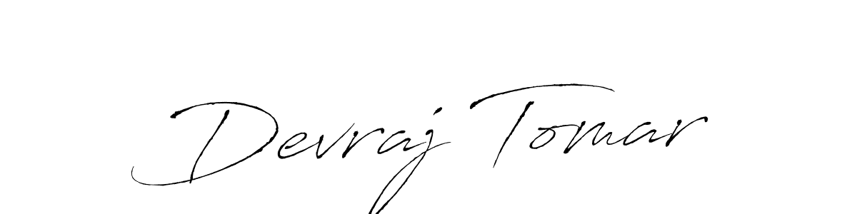 How to make Devraj Tomar name signature. Use Antro_Vectra style for creating short signs online. This is the latest handwritten sign. Devraj Tomar signature style 6 images and pictures png