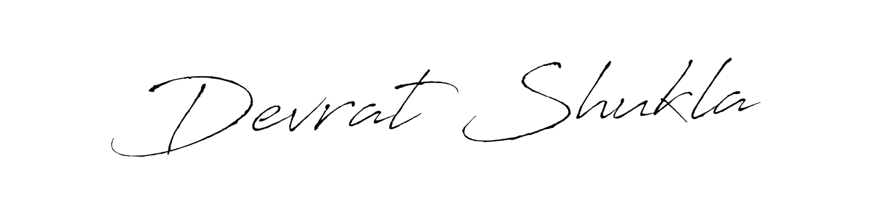 Create a beautiful signature design for name Devrat Shukla. With this signature (Antro_Vectra) fonts, you can make a handwritten signature for free. Devrat Shukla signature style 6 images and pictures png