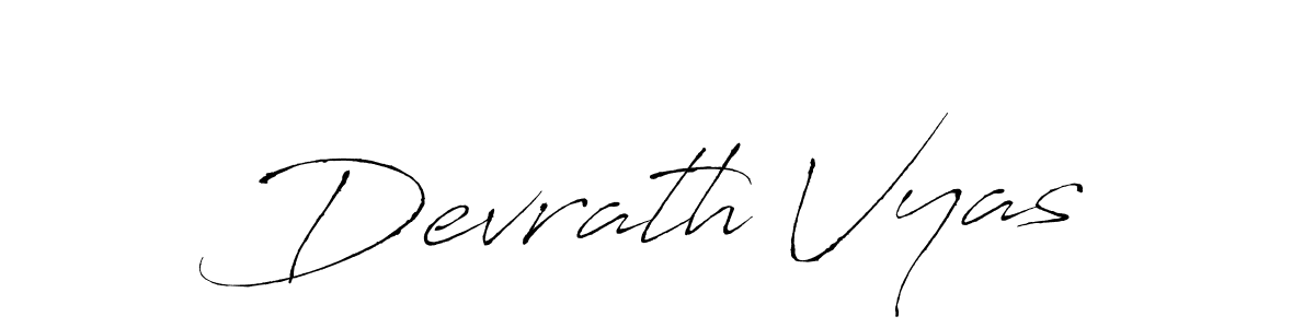 You should practise on your own different ways (Antro_Vectra) to write your name (Devrath Vyas) in signature. don't let someone else do it for you. Devrath Vyas signature style 6 images and pictures png