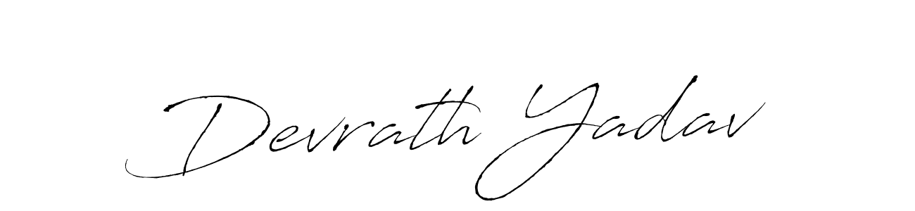 Make a beautiful signature design for name Devrath Yadav. With this signature (Antro_Vectra) style, you can create a handwritten signature for free. Devrath Yadav signature style 6 images and pictures png