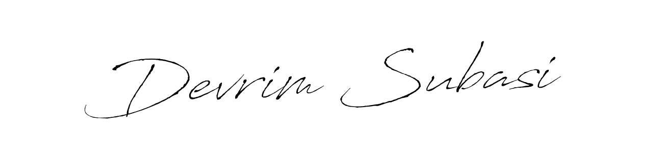 How to make Devrim Subasi signature? Antro_Vectra is a professional autograph style. Create handwritten signature for Devrim Subasi name. Devrim Subasi signature style 6 images and pictures png