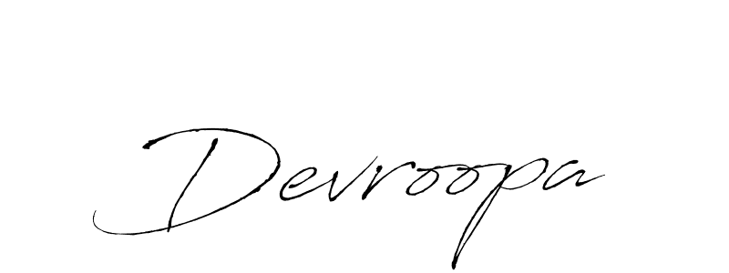 Devroopa stylish signature style. Best Handwritten Sign (Antro_Vectra) for my name. Handwritten Signature Collection Ideas for my name Devroopa. Devroopa signature style 6 images and pictures png