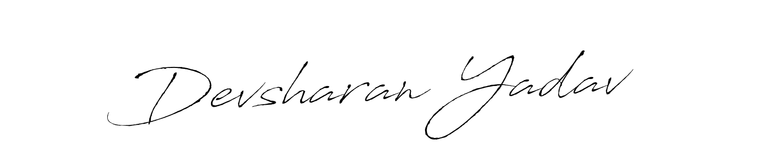 How to make Devsharan Yadav signature? Antro_Vectra is a professional autograph style. Create handwritten signature for Devsharan Yadav name. Devsharan Yadav signature style 6 images and pictures png