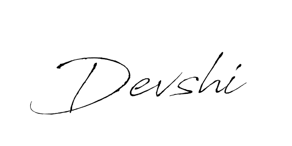 Create a beautiful signature design for name Devshi. With this signature (Antro_Vectra) fonts, you can make a handwritten signature for free. Devshi signature style 6 images and pictures png