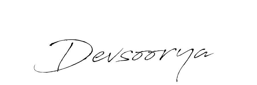 How to make Devsoorya name signature. Use Antro_Vectra style for creating short signs online. This is the latest handwritten sign. Devsoorya signature style 6 images and pictures png