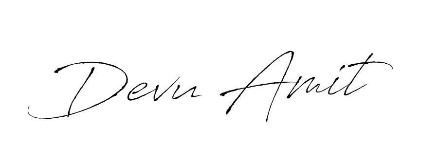 Design your own signature with our free online signature maker. With this signature software, you can create a handwritten (Antro_Vectra) signature for name Devu Amit. Devu Amit signature style 6 images and pictures png