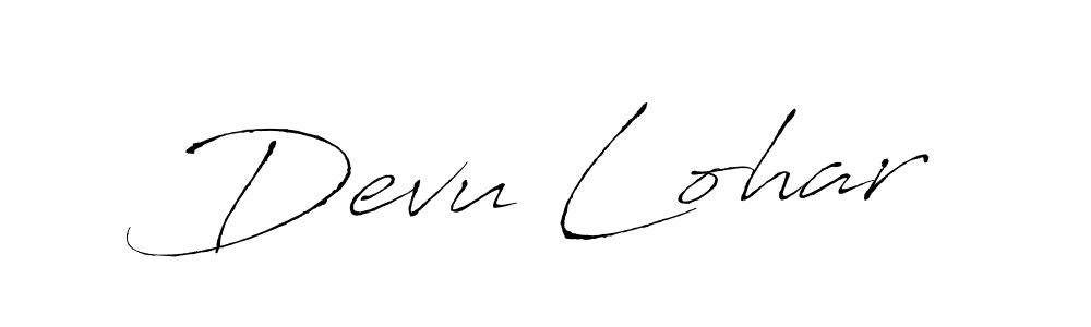 Create a beautiful signature design for name Devu Lohar. With this signature (Antro_Vectra) fonts, you can make a handwritten signature for free. Devu Lohar signature style 6 images and pictures png