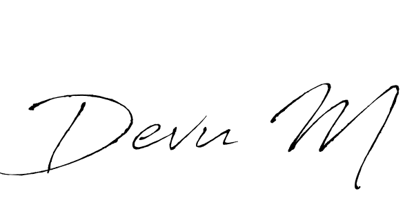 Make a beautiful signature design for name Devu M. Use this online signature maker to create a handwritten signature for free. Devu M signature style 6 images and pictures png