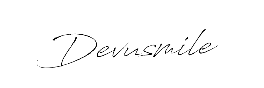 Design your own signature with our free online signature maker. With this signature software, you can create a handwritten (Antro_Vectra) signature for name Devusmile. Devusmile signature style 6 images and pictures png