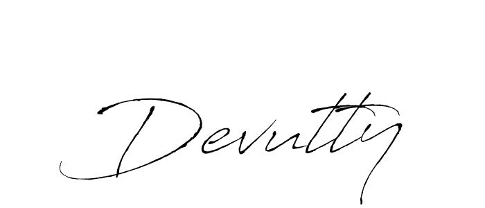 Design your own signature with our free online signature maker. With this signature software, you can create a handwritten (Antro_Vectra) signature for name Devutty. Devutty signature style 6 images and pictures png