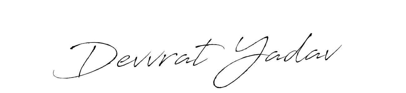 Make a beautiful signature design for name Devvrat Yadav. With this signature (Antro_Vectra) style, you can create a handwritten signature for free. Devvrat Yadav signature style 6 images and pictures png