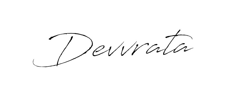 Devvrata stylish signature style. Best Handwritten Sign (Antro_Vectra) for my name. Handwritten Signature Collection Ideas for my name Devvrata. Devvrata signature style 6 images and pictures png